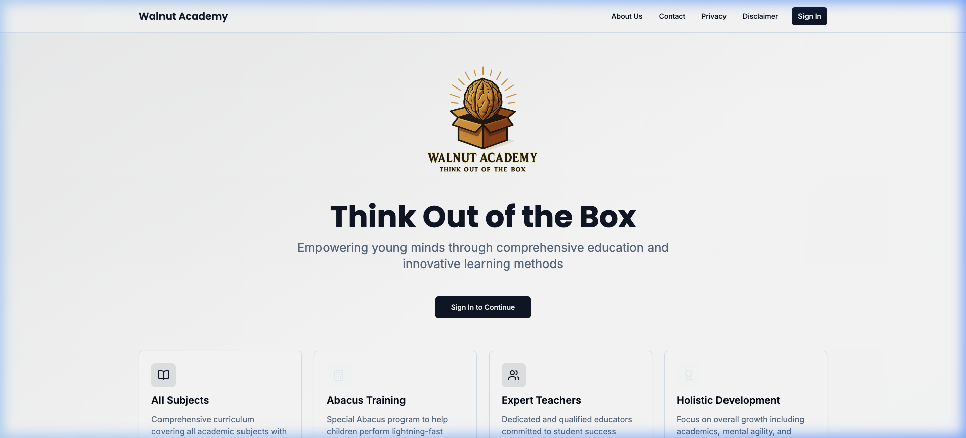 Walnut Academy Dashboard